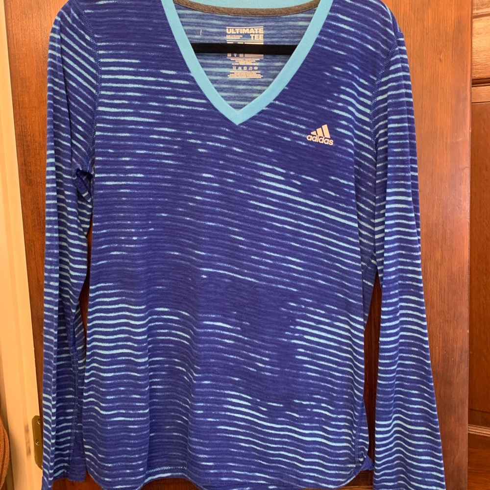 Adidas blue long sleeve shirt